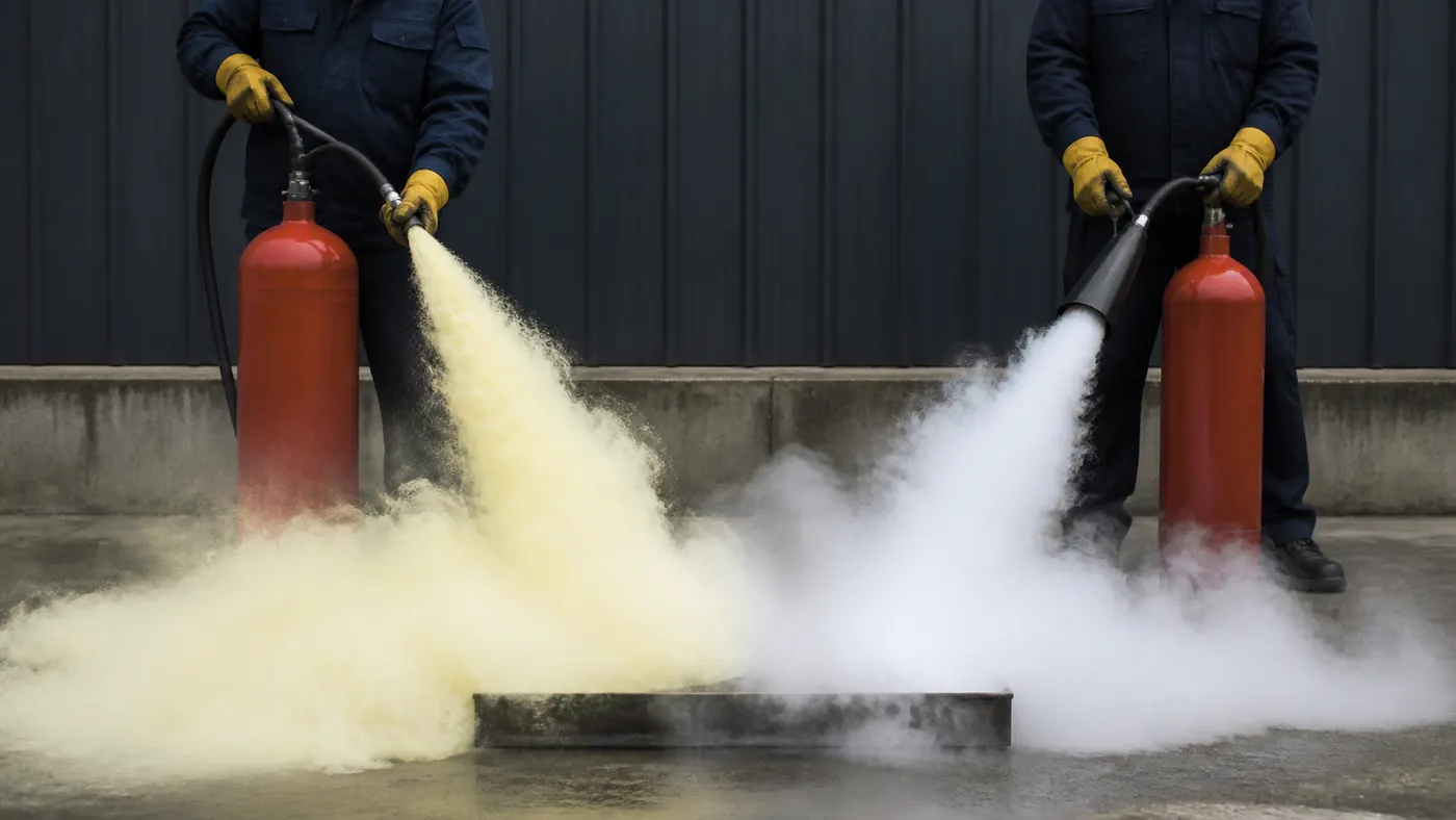 Chất dập lửa bột khô và khí CO2