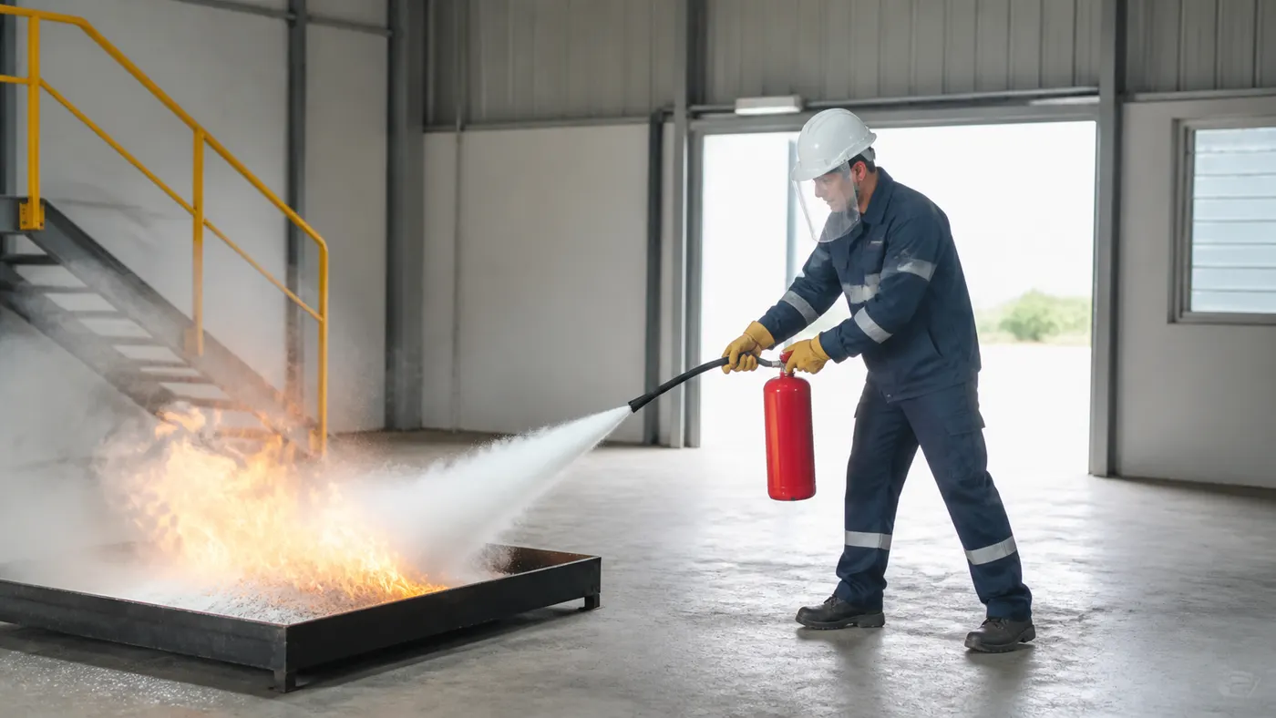 Thao tác sử dụng thiết bị chữa cháy an toàn