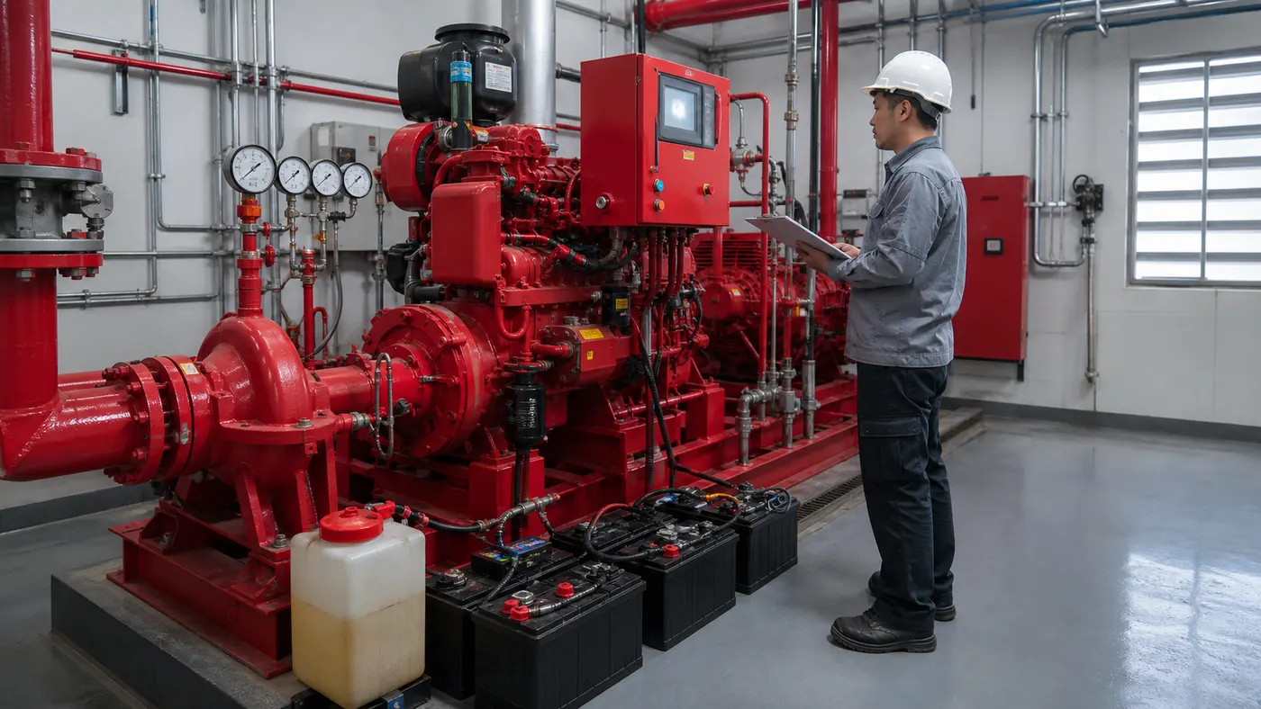 Kiểm tra định kỳ bơm diesel chữa cháy