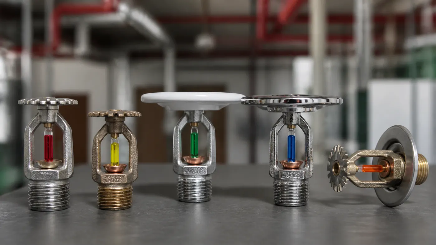 Đầu phun upright pendent sidewall và bóng nhiệt